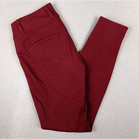 BLUE SPICE - JUNIOR'S RED LOW RISE SKINNY JEANS - SIZE 5 - Picture 1 of 11